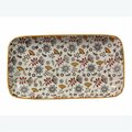 Youngs 8.66 in. Stoneware Hand Stamped Rectangular Dish 11220